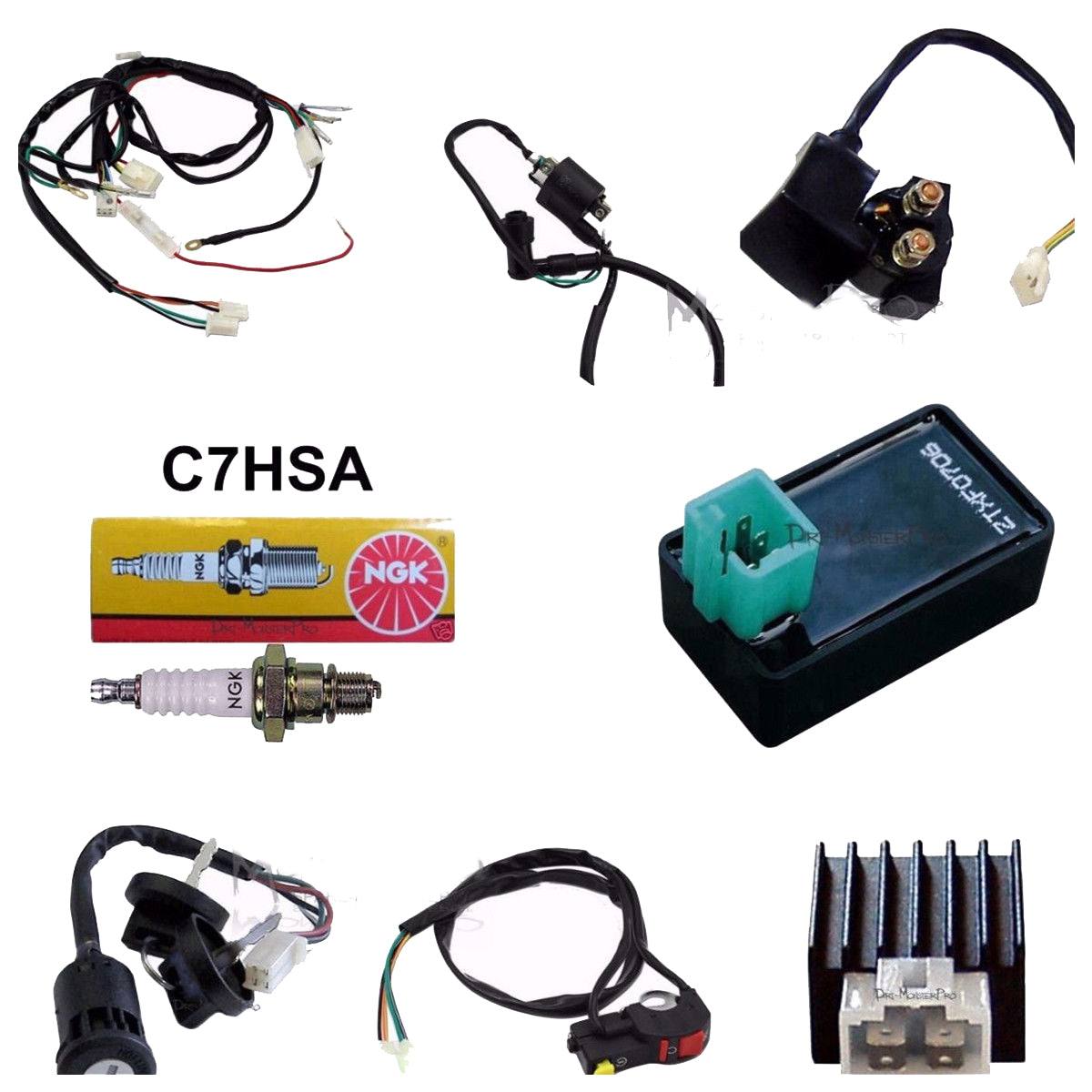 50/70/90/110/125cc 4 Stroke Engine Complete Wiring Loom Harness Thumpster Atomik - TDRMOTO