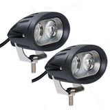 Pair - Motorcycle LED Driving Spotlight Spot Fog Head Light Lamps Bright White - TDRMOTO