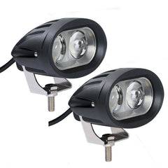 Pair - Motorcycle LED Driving Spotlight Spot Fog Head Light Lamps Bright White - TDRMOTO