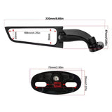 2Pcs Unviersal Motorcycle Rearview Mirrors Adjustable Wind Swivel Wing Mirror - TDRMOTO