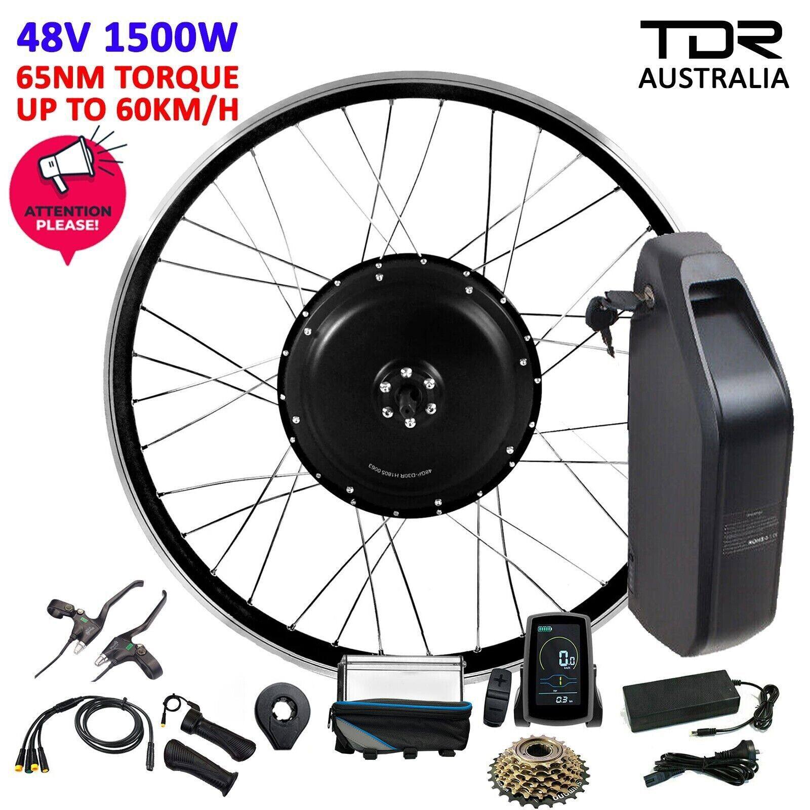 48v 1500w electric bicycle kit DIY E-Bike Motor Conversion Kit Rear Hub 26" Transform your bike today! Front or Rear Motor 65km/h