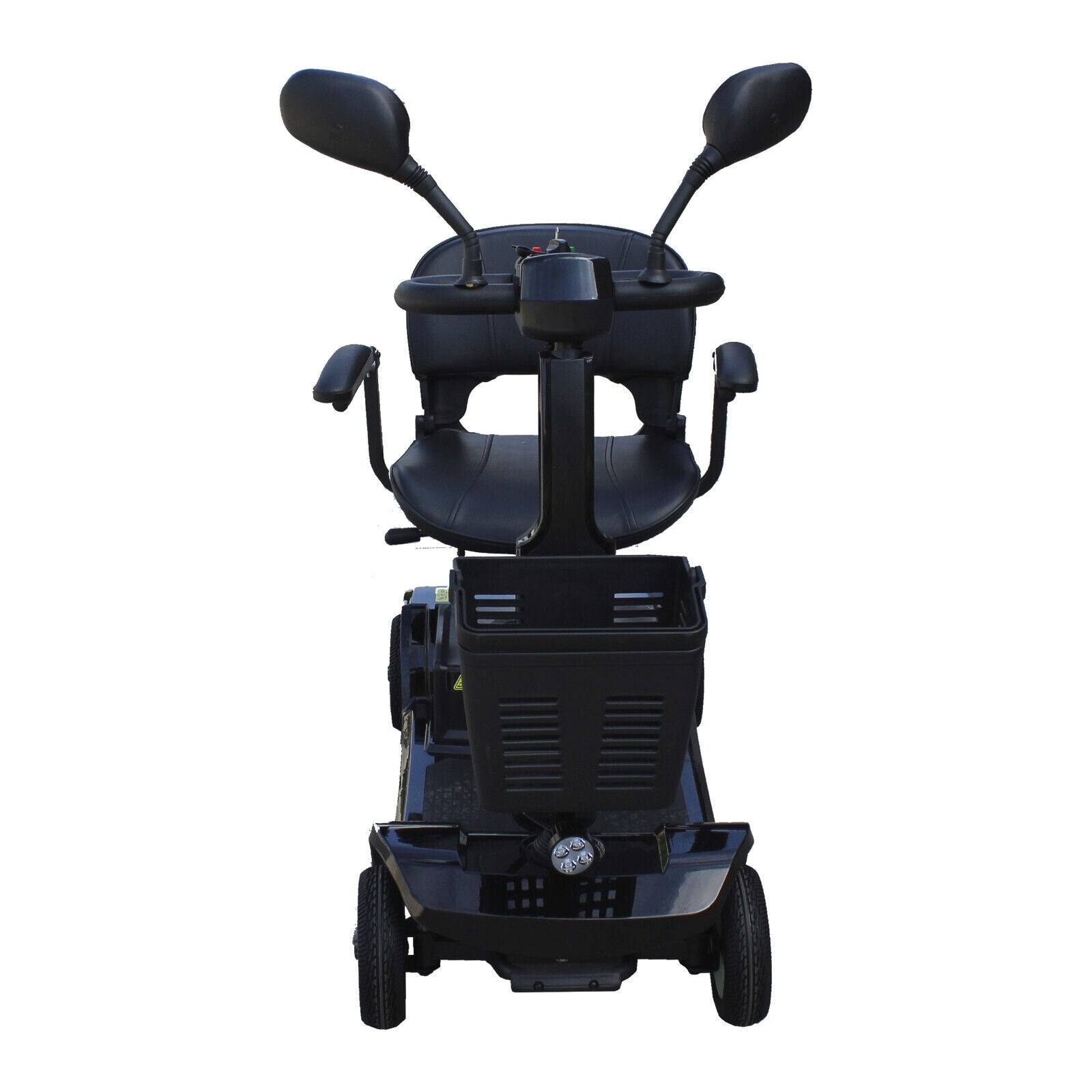 Black Foldable Electric Mobility Scooter 250W Portable 150kg Load Capacity - TDRMOTO