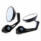 Round Universal Black Motorcycle 7/8" Bar End Rear Side View Mirrors Cafe Racer - TDRMOTO
