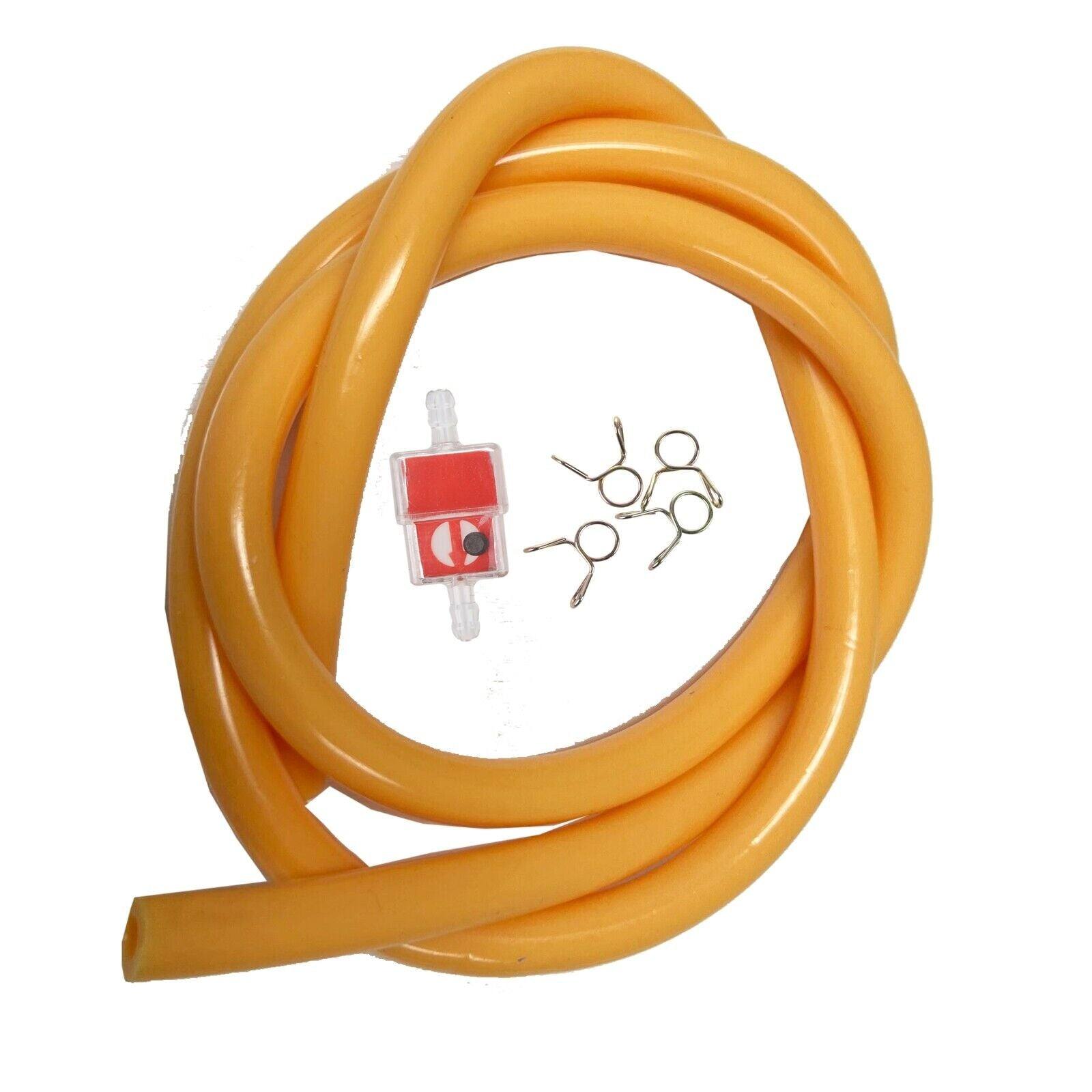 Motorcycle Petrol Hose Fuel Line + inline fuel filter ATV Quad Dirt PIT Bike YEL - TDRMOTO