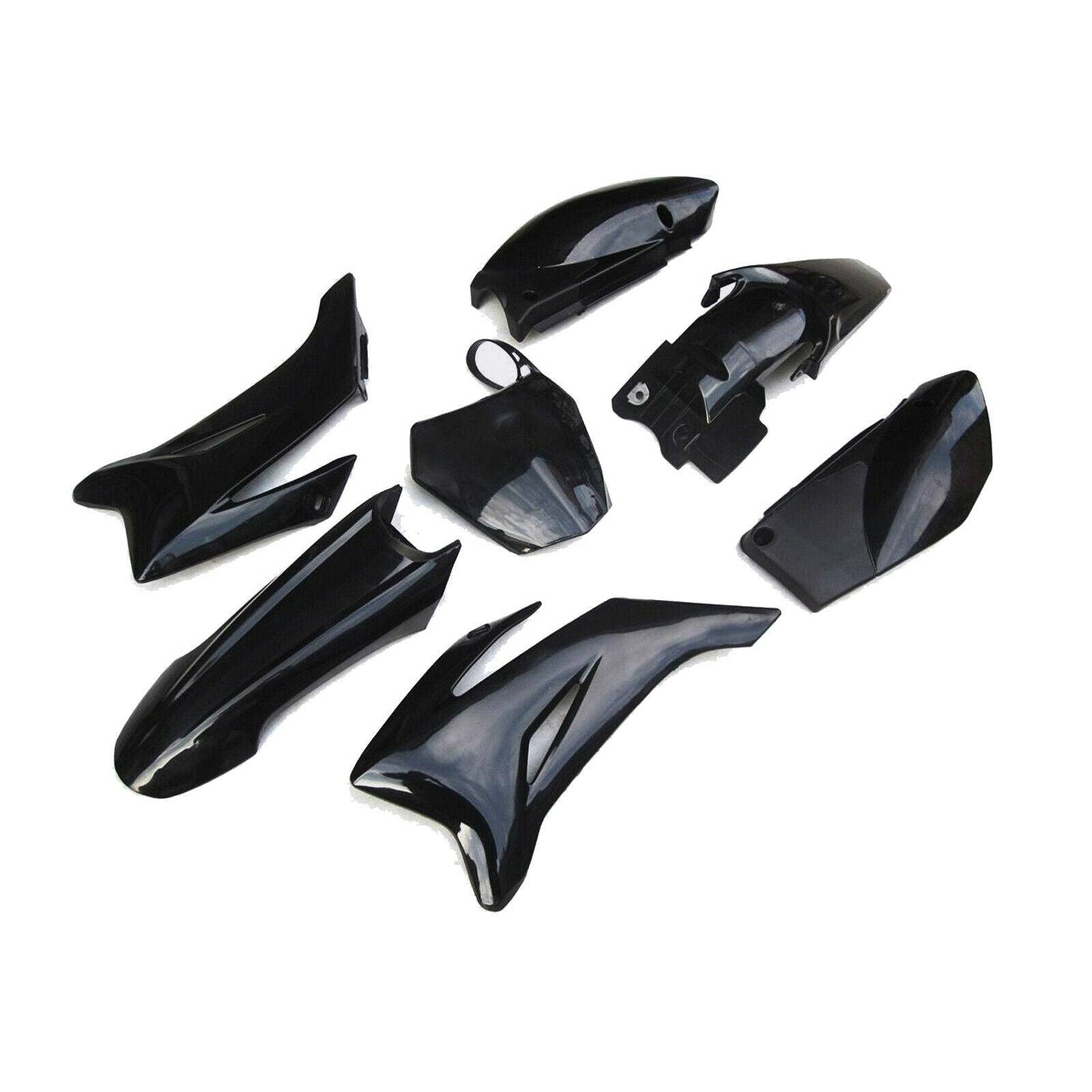 For TTR110 110/125/150/160/200/250CC Atomik Pitpro Thumpstar BLACK Plastics Kit - TDRMOTO