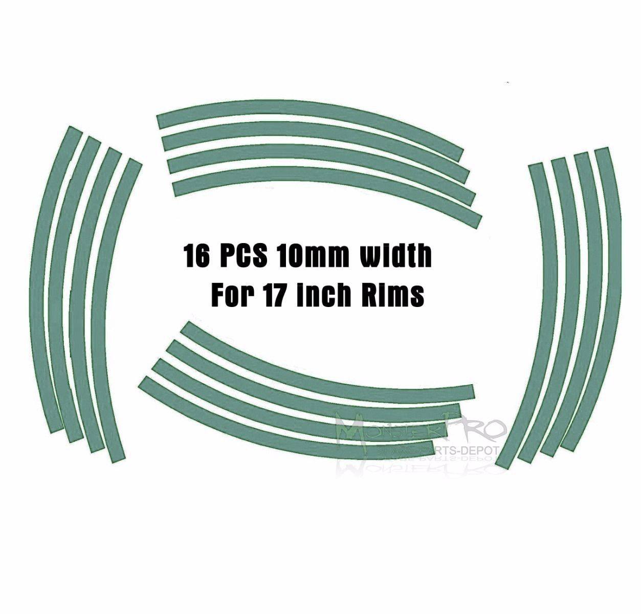 Motorcycle 17" Wheel Rim Stripe Tape Kawasaki Ninja 250R 300 500 - TDRMOTO