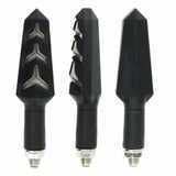 4X Motorcycle LED Turn Signal Indicators Flowing Water Light Amber Blinker Lamp - TDRMOTO