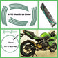 Motorcycle 17" Wheel Rim Stripe Tape Kawasaki Ninja 250R 300 500 - TDRMOTO