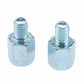 2 pieces Silver Motorcycle Mirror Mount Adapter Right 10mm to Right 8mm - Thread Reducer Converter - TDRMOTO