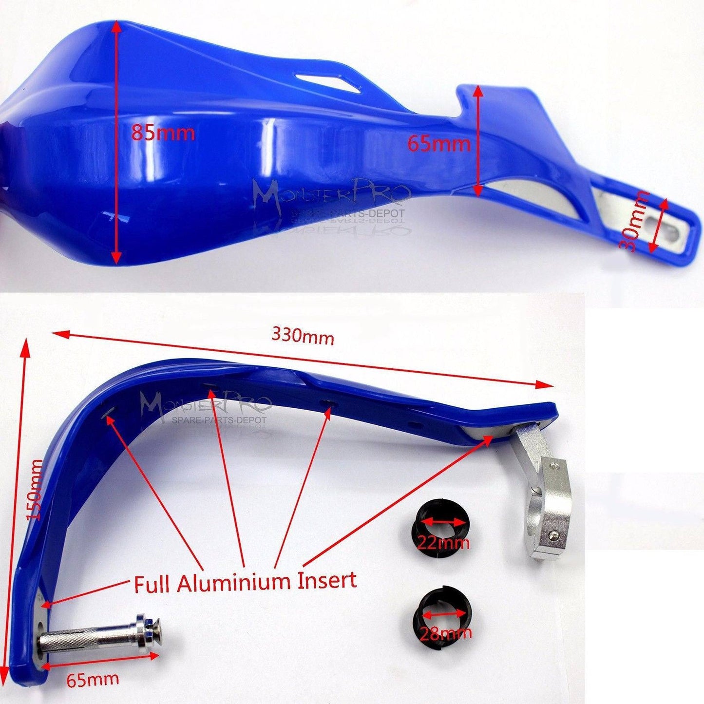 Motorcycle Dirt Bike Blue Hand Guard Universal Fit For 22mm-28mm Handlebar - TDRMOTO