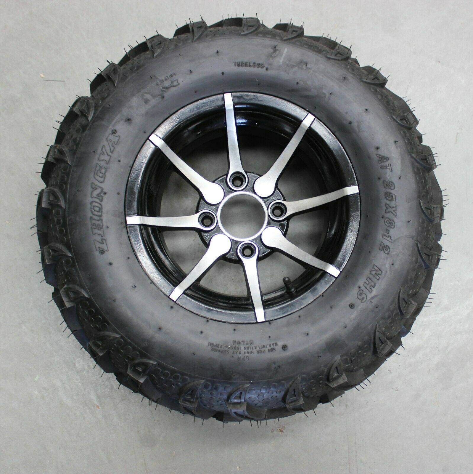 25X8-12" Front Alloy Wheel Rim Tyre Tire For Quad Dirt Bike ATV Buggy - TDRMOTO