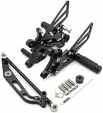 Black Rearset Rear Set Foot pegs Adjustable 4 YAMAHA 2006-2014 YZF R6 Gold 12 13 - TDRMOTO