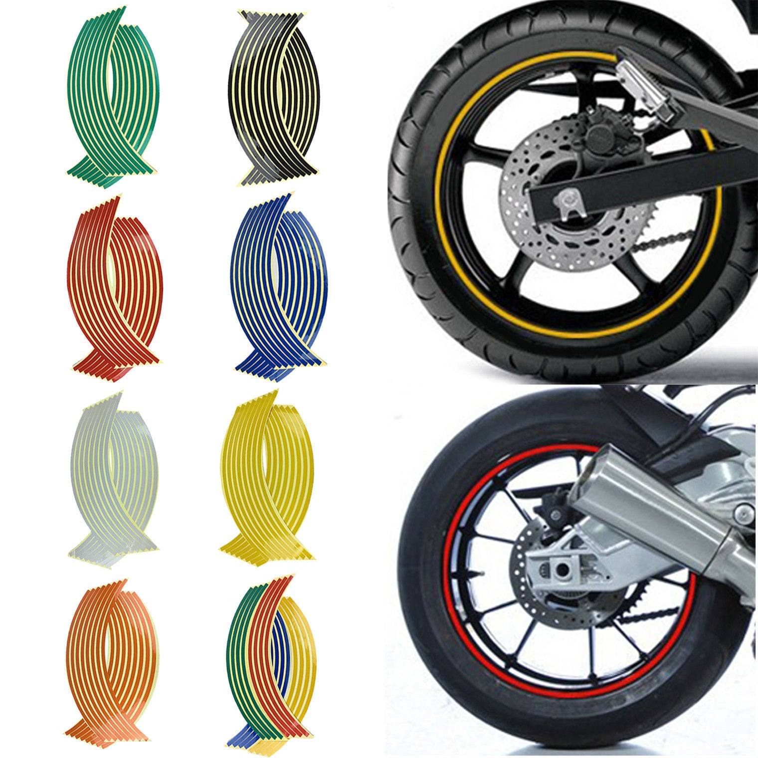 Motorcycle 17" Wheel Rim Stripe Tape Kawasaki Ninja 250R 300 500 - TDRMOTO