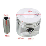 Lifan Piston Rings Gasket 55mm Kit 140cc 15mm Pin ATV Quad Dirt Bike Pit Trail - TDRMOTO