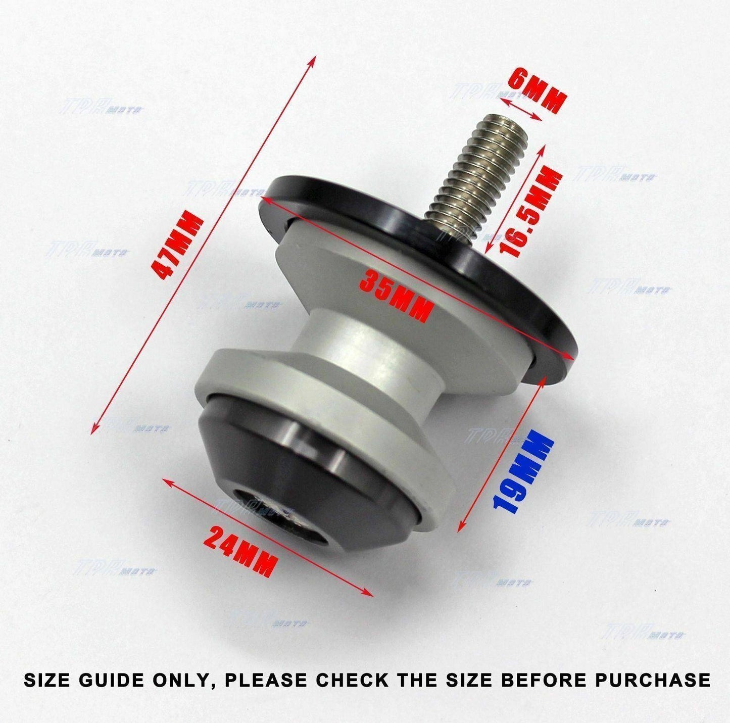 Universal Orange 6mm Motorcycle Bike Aluminum CNC Swingarm Sliders 6mm Spools - TDRMOTO