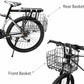 Black Foldable Bicycle Front/Rear Handlebar Basket Storage - TDRMOTO