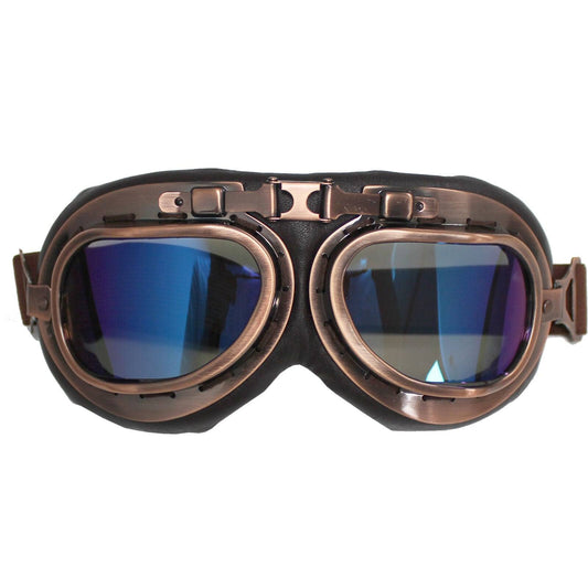 Motorcycle Vintage Style With Glasses Goggles Retro Harley Helmets For Men Women - TDRMOTO