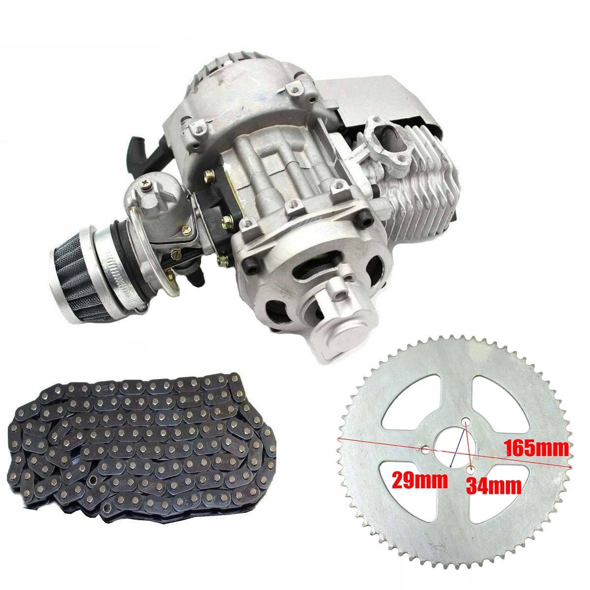 49cc 2 stroke Pull Start Engine Motor Mini Pocket PIT Quad Dirt Bike ATV Buggy - TDRMOTO