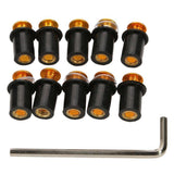 10x Gold Windscreen Bolts Wellnuts Set for Suzuki GSXR 600/750 2004-2005 - TDRMOTO