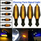 4 x Amber Blue LED Indicators Blinkers Yamaha Honda Suzuki Hyosung - TDRMOTO