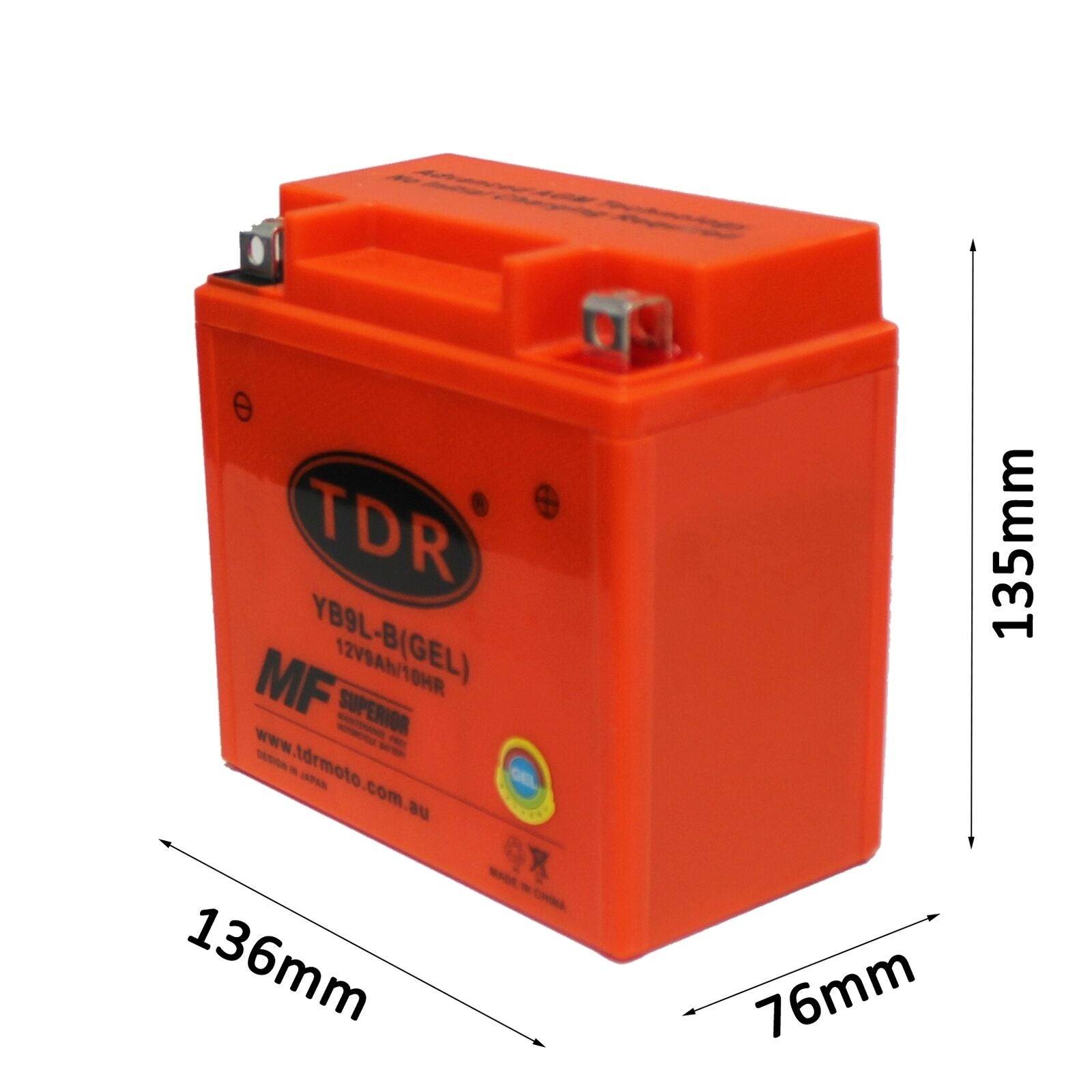 YB9L-B 12V 9Ah Battery For Motorcycle Motorbike Quad ATV Snow Mobile - TDRMOTO