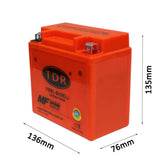 YB9L-B 12V 9Ah Battery For Motorcycle Motorbike Quad ATV Snow Mobile - TDRMOTO