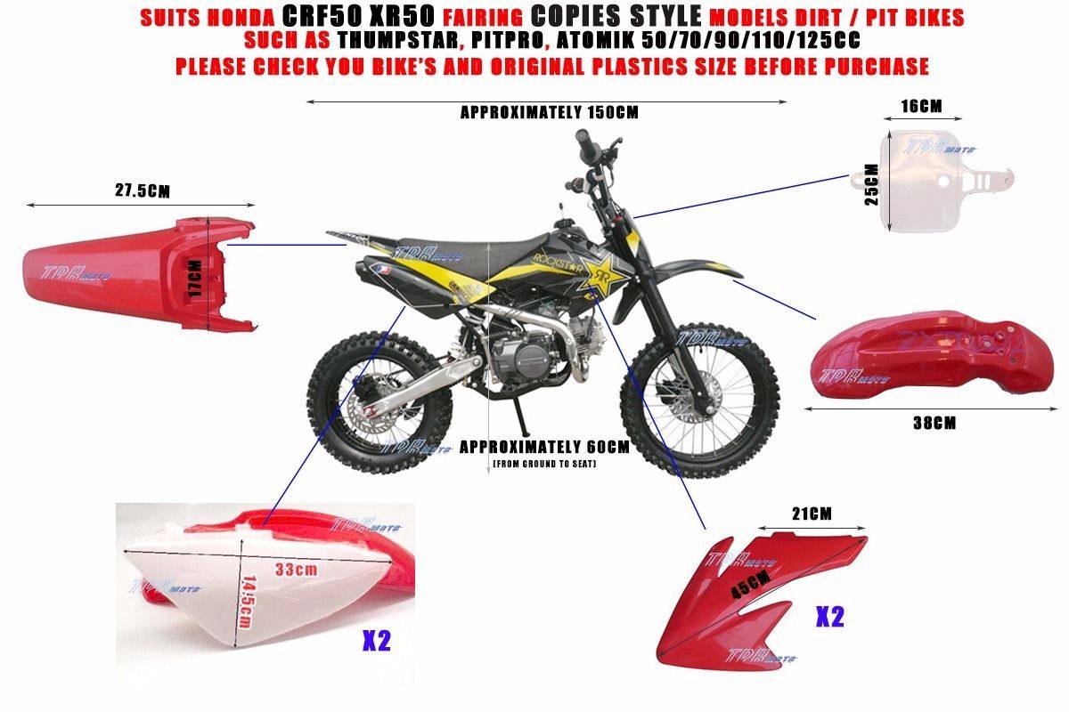 CRF50 Style Plastic/Fender Thumpstar/Atomik pitpro Dirt Bike Motorbike Yellow - TDRMOTO