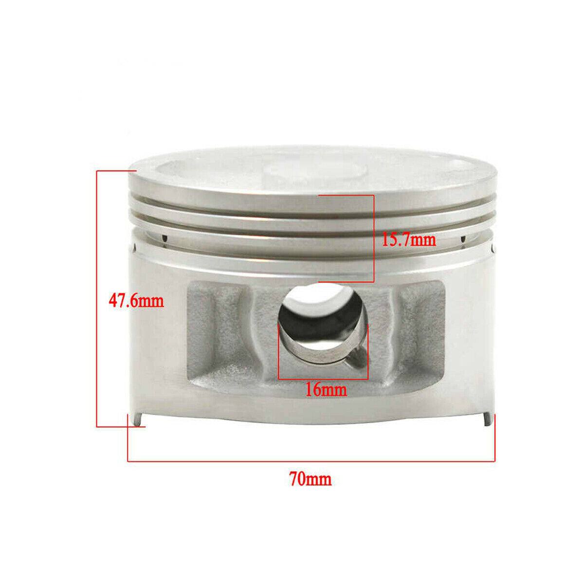 70mm Piston &amp; Ring &amp; 16mm Pin for Loncin CB250 250cc ATV Quad Buggy Dirt Bike - TDRMOTO