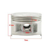 70mm Piston &amp; Ring &amp; 16mm Pin for Loncin CB250 250cc ATV Quad Buggy Dirt Bike - TDRMOTO