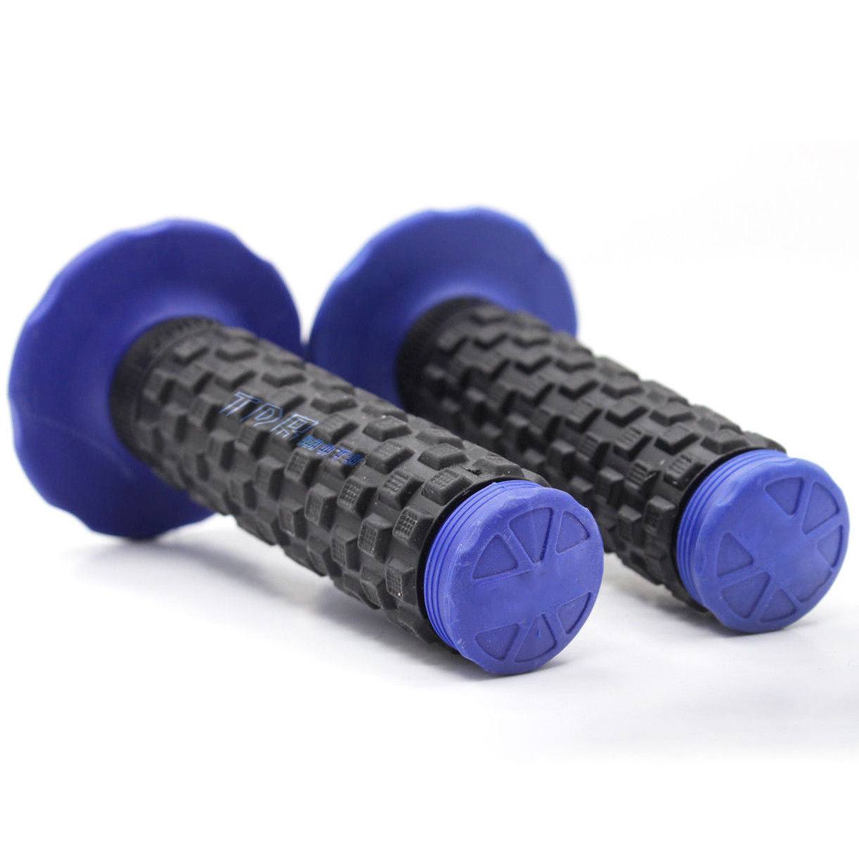 NICOLIE Motorfiets Handvatten Motocross Grip Stuur Dirt Pit Bike 7/8 Stuur rubberen Handgrepen - Blauw - 22mm NICOLIE Motorfiets Handvatten Motocross Grip Stuur Dirt Pit Bike 7/8 Stuur rubberen Handgrepen - Blauw - 22mm