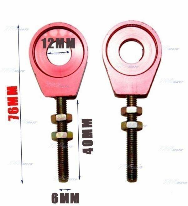 Red 12mm Chain Adjuster Block Tensioner for Pit Quad Dirt Bike ATV CRF50 - TDRMOTO