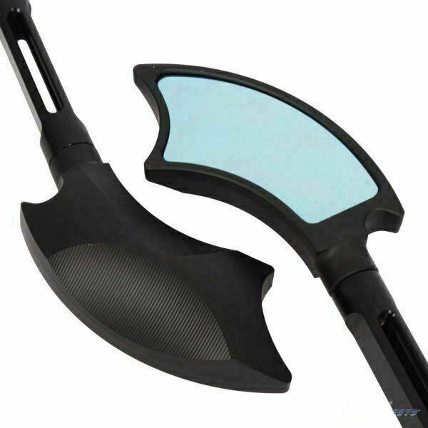 Pair of Quality Motorcycle 8MM 10MM CNC AXE Aluminum Rear View Side Mirrors CNC - TDRMOTO
