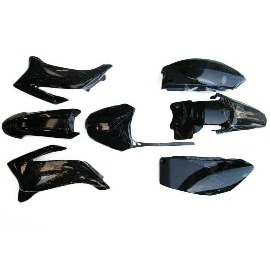 For TTR110 110/125/150/160/200/250CC Atomik Pitpro Thumpstar BLACK Plastics Kit - TDRMOTO