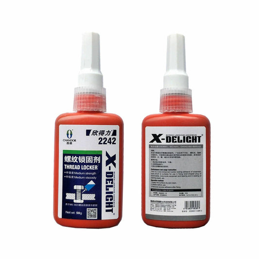 2 x Medium Strength Blue Threadlocker Replace Loctite Instant Adhesive Industrial Super Glue - TDRMOTO