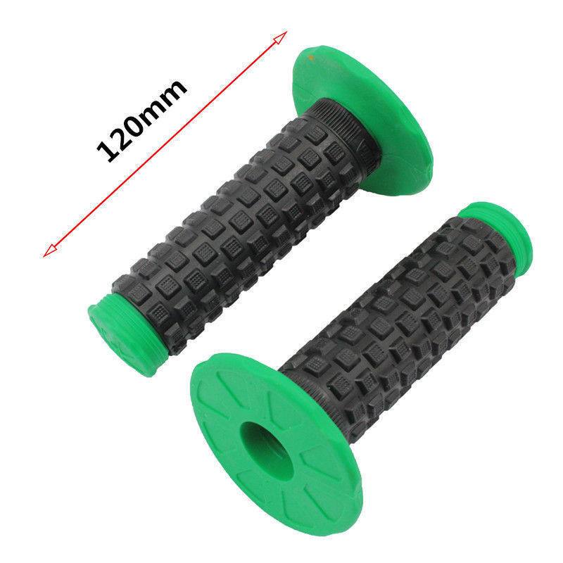 Green Black Motorcycle Grips 7/8" 22mm Handle Bar Pro Pit Dirt Bike Hand Grip - TDRMOTO
