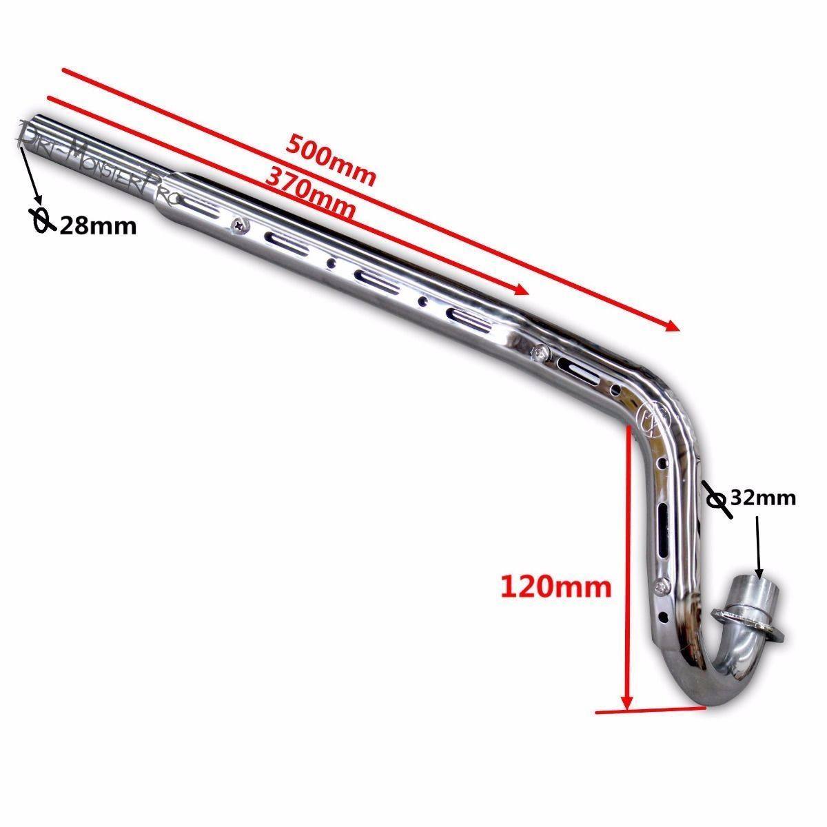thumbnail image 2 of Performance Exhaust Power Pipe & Muffler For 70/110/125cc Pit Bikes & Thumpstar 2 of 3
