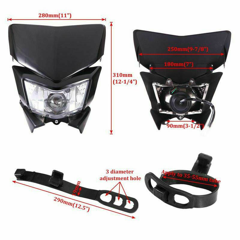 REC REG Head Light Kit Dirt Pit Trail Bike For KTM Yamaha Suzuki Kawasaki Honda - TDRMOTO