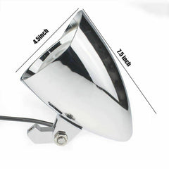 4.5'' Chrome/Black Motorcycle Bullet Headlight Light For Harley Davidson Choppers Silver - TDRMOTO