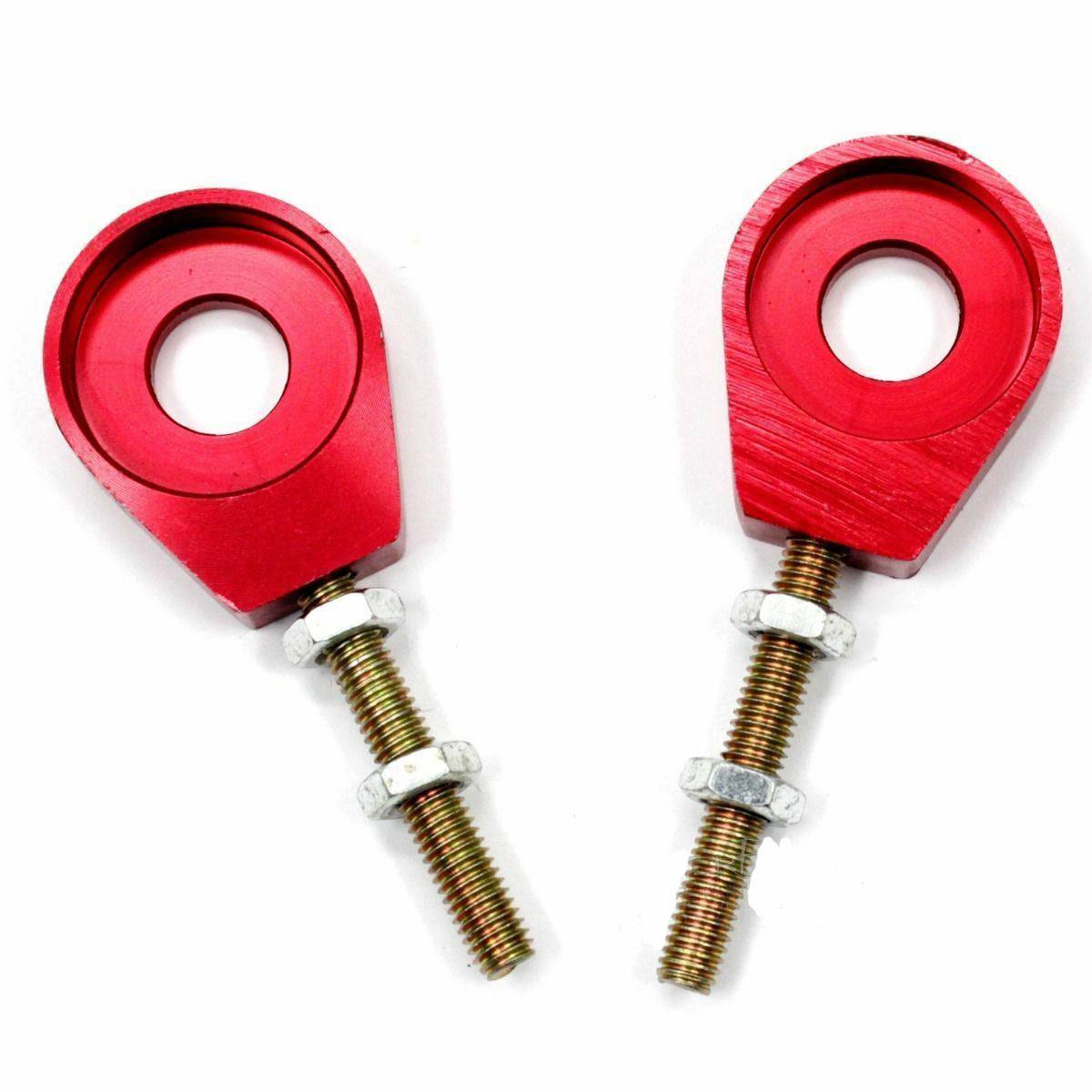 Red 2pc 15mm Chain Tensioner Adjusters Fit Honda Atomik Thumpstar Bike Scooter - TDRMOTO