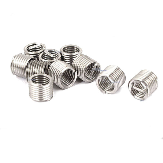 New 10Pcs M8 M8 x 1.25 x 1.5D Stainless Steel Helicoil Thread Repair Inserts M8 - TDRMOTO