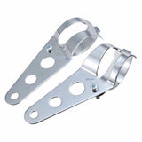 Chrome Headlight Mount Bracket For Motorcycles Fork Ear Bobber Racer 37mm-45mm - TDRMOTO