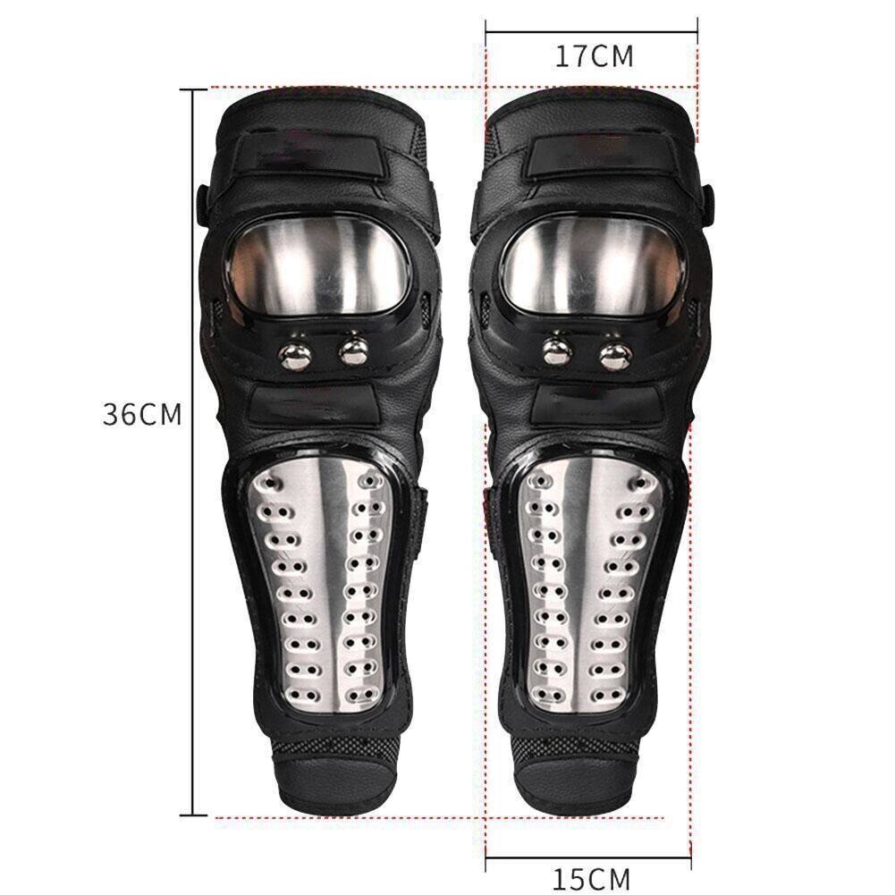 4P Set Bicycle Motor Alloy Steel Motocross Elbow & Knee Shin Guard Pads Protect - TDRMOTO