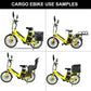 TDR Yellow Cargo Electric Bike 22" 48V 250W Dual Battery Long Range - TDRMOTO