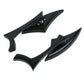 Black Spear Motorcycle Rear View Side Mirrors 8mm 10mm Universal Fit - TDRMOTO
