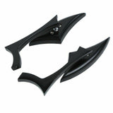 Black Spear Motorcycle Rear View Side Mirrors 8mm 10mm Universal Fit - TDRMOTO