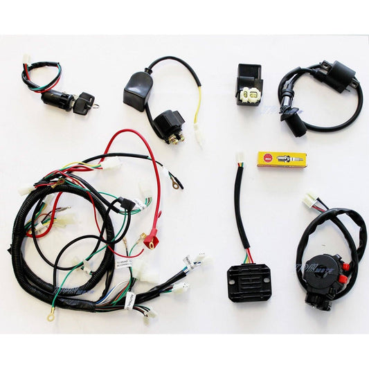 BUGGY WIRING HARNESS LOOM GY6 150cc Chinese Electric start Kandi Go kart dazon - TDRMOTO