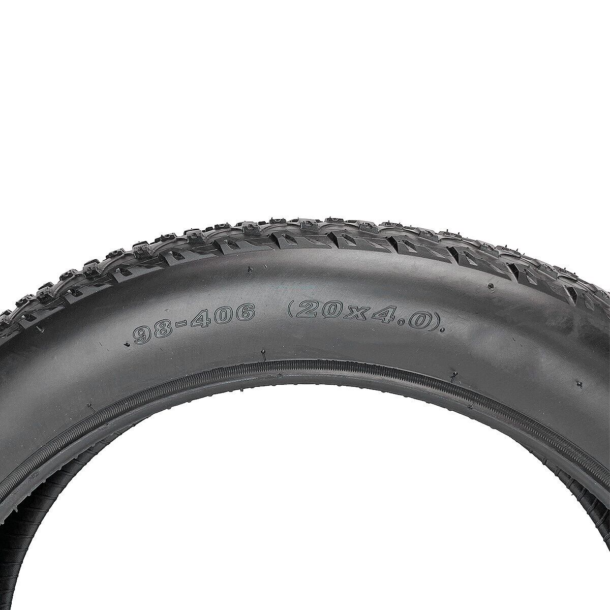 20 x 4 Inch Tires 2Pcs Fat Bike Bicycle Chopper Cruiser Fat Bikes Bicycle