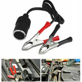 12V Battery Terminal Clip-on Clip to Cigarette Lighter Power Socket Adapter - TDRMOTO