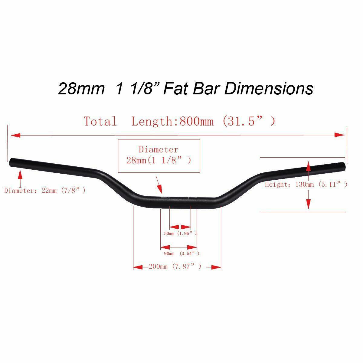 28mm Taper bar Handlebars + clamps for DRZ 400 WR125 WR450 RMZ450 CR250 - TDRMOTO