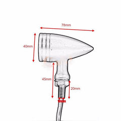 Chrome Metal 20Led Bullet Turn Signal Indicator Harley Sportster Softail Bobber - TDRMOTO